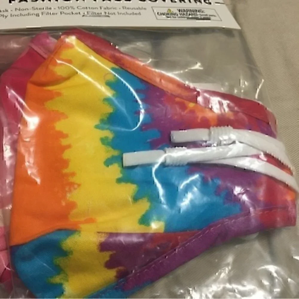 Child face masks 1 tie dye 1 cameo